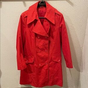 JCPenney vintage Bold Red Trench Coat